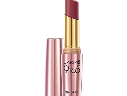 Lakme 9 to 5 Primer and Matte Lip Color, Pink Party, 3.6g