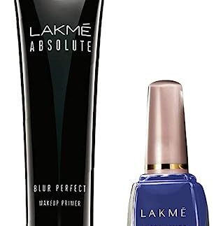 Lakmé Absolute Blur Perfect Makeup Primer, 30g And Lakmé Insta Eye Liner, Blue, 9 ml
