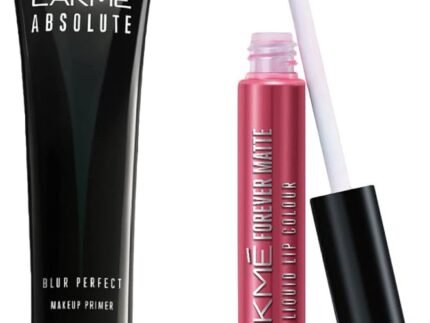 Lakme Absolute Blur Perfect Matte Face Primer & Lakme Forever Matte Liquid Lip Colour
