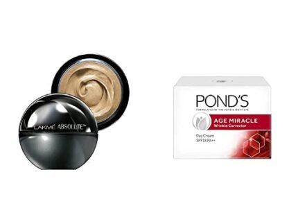 Lakmé Absolute Skin Natural Mousse, Ivory Fair 01, 25g & Pond’s Age Miracle Wrinkle Corrector SPF 18 PA++ Day Cream 50 g