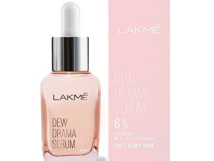Lakme Dew Drama Serum, 6% Vit B3, E, F & Pro-Ceramides for Skin Barrier & Dewy Radiance 30ml