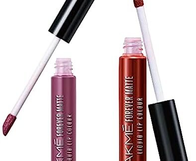 Lakmé Forever Matte Liquid Lip Colour, Mauve Fling, 5.6 ml & Lakme Forever Matte Liquid Lip Colour, Red Cherry, 5.6 ml