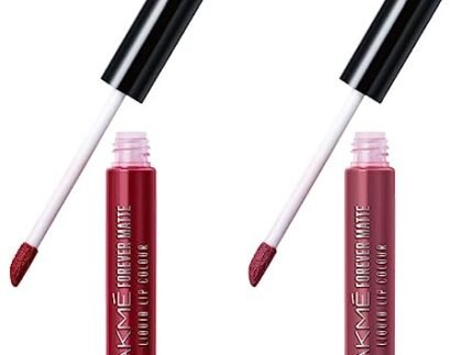 Lakmé Forever Matte Liquid Lip Colour, Nude Pink, 5.6 ml & Lakmé Forever Matte Liquid Lip Colour, Crimson Rose, 5.6 ml