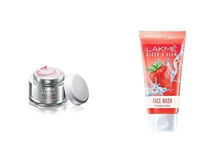 Lakmé Perfect Radiance Fairness Day Creme 50 G & Blush And Glow Strawberry Gel Face Wash, 100G