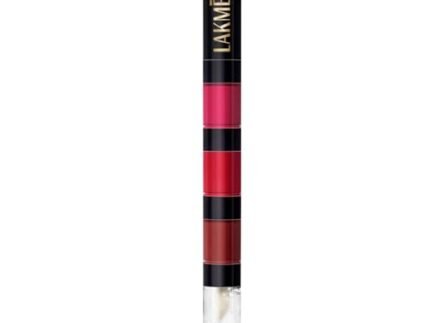 Lakme Ultimate Glam 4-in-1 Lip Stack – 3 Matte, 1 Gloss – Party Chic 4ml