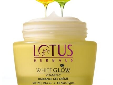 Lotus Herbals WhiteGlow Vitamin C Gel Cream | Reduces Dark Spots | Unique Gel + Face Cream Formula | 100x More Vitamin C | Boosts Radiance | SPF 20 and PA+++ | Paraben-Free | For Women and Men | 50g
