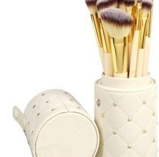MACPLUS Soft Bristles Makeup Brushes – Brown, Pack of 12