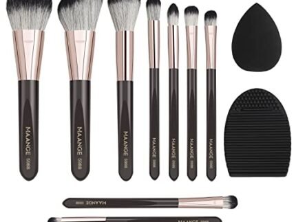 Makeup Brushes,MAANGE 10 PCs Professional Makeup Brushes Set(Brown)