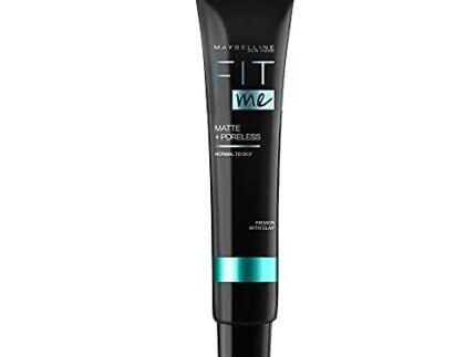 Maybelline New York Primer, Oils Absorbing, Moisturises and Smooths Skin, Long-lasting, Fit Me Matte + Poreless Finish, 30ml