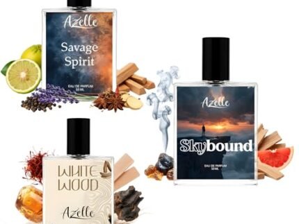 Men’s Perfume Combo Pack of 3 | Savage Spirit, Skybound & White Wood | Premium Long Lasting Eau de Parfum Set | Woody Citrus Oud Masculine Luxury Perfume Gift Set | 3x50ML EDP
