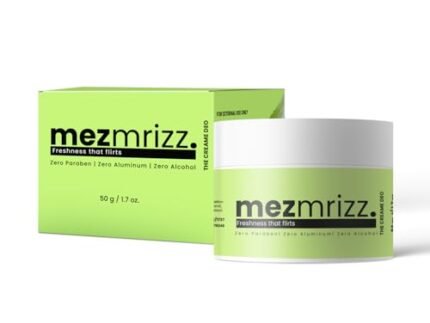 Mezmrizz Unisex Cream Deodorant | Natural Deo with Aloe Vera, Coconut Oil & Vitamin E | Zero Alcohol, Zero Aluminum, Zero Paraben | 24-Hour Freshness | Suits Sensitive Skin | 50g