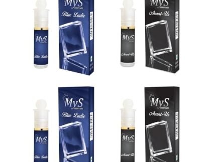 Mys Perfume Blue Ladie 6ml x 2 | Avant-us 6ml x 2| Roll On Attar | Budget Series | Combo pack Set of 4| Long-Lasting fragrance | Men & Women | Pocket Perfume Roll On |100% Free from Alcohol.