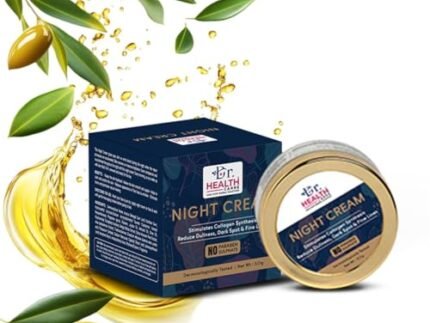 Night Cream for Men & Women 50 gm – with Jojoba, Almond & Olive Oil, Reduces Fine Lines, Dark Spots & Dullness, Provides Wrinkle-Free, Radiant, Younger Looking Skin (Pack of 1)