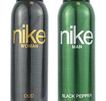 Nike Unisex Oud Woman + Black Pepper Man Deodorant Spray- Pack Of 2 (200Ml Each)