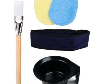 Onward Woden Brush Mixing Bowl 2Pcs Soft Sponge Headband Set | Complete Facial & Hair Care Mixing Kit | Salon & Home Use Beauty Tools Combo | Durable, Lightweight & Easy to Clean For Women (Woden Brush,Bowl,Sponge,Headband)