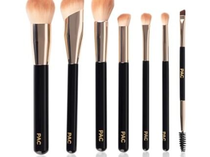 PAC Beginner Basic Face & Eye Brush Kit | Sturdy Sleek Handles | Densely Packed Soft Bristles