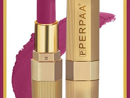 PERPAA® Xpression Matte Lipstick Waterproof Enriched with Vitamin E One Stroke Application (5-8 Hrs Stay) (Matte Magenta)