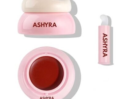 Pocket Lip & Cheek Jam with Built-In Brush | Hydrating Glossy Jam-Like Formula | Pocket-Size Multi-Use Lip & Cheek Tint for Jelly Glow Finish (Morning Peach)