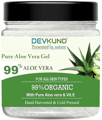 Pure Aloe Vera Skin/Hair Gel With Vitamin E & Natural Emollients (Paraben Free), 200g