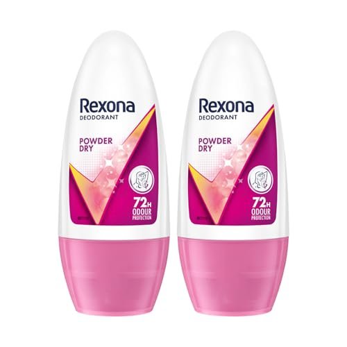 Rexona Powder Dry Underarm Roll-On Deodorant for Women | 72H Odour Protection | 50ML (Combo pack of 2) Rexona Powder Dry Underarm Roll-On Deodorant for Women | 72H Odour Protection | 50ML (Combo pack of 2)