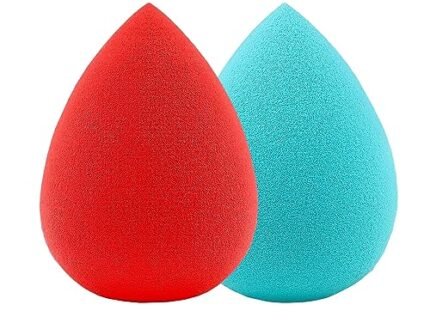SUAKE Beauty Blender Sponge for Face Makeup – Soft, Latex-Free Makeup Sponge Puff for All Skin Types – Reusable Sponge for Foundation, Concealer & Cream (Single Colour, Pack of 2)