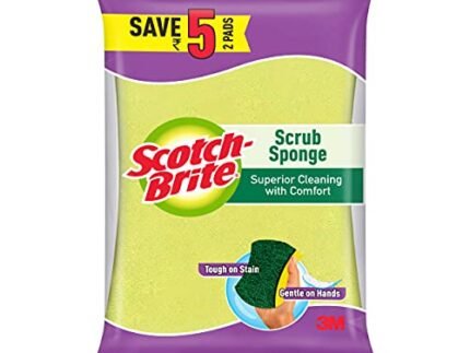 Scotch-Brite Scrub Sponge Ideal for dishwash liquid Pack of 2 ( 10cm X 6cm)