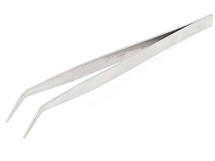 Stainless Steel Kitchen Tweezer, Long Food Tongs, Curved Tip Home Medical Tweezers, Garden Kitchen