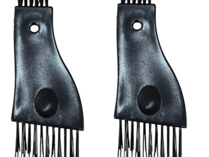 TEMPERIA Comb Cleaner Brush for Hair Brush | Dual-Sided Tool for Removing Hair, Dust & Lint | Compact, Durable & Easy to Use | Pack of 2 (Black)