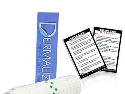 Tattoo Gizmo Dermalize Protective Tattoo Film Roll Transparent Stretch Adhesive Bandage Clear Waterproof Bandages Dressing Tape For Tattoos 1M X 15Cm