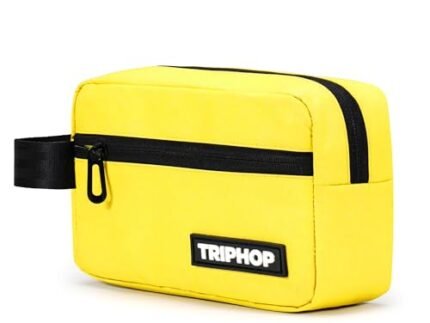 Triphop Travel Toiletry Kit Essential Bag for Men and Women Shaving Kit Organiser Make Up and Gadget Pouch (Yellow)