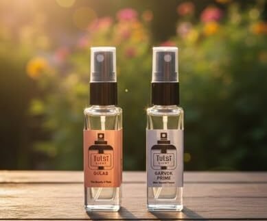 Tulsi Light Perfume Combo Set | 8ml Each | Long Lasting Pocket Perfume | Unisex Fragrance | Made in India
