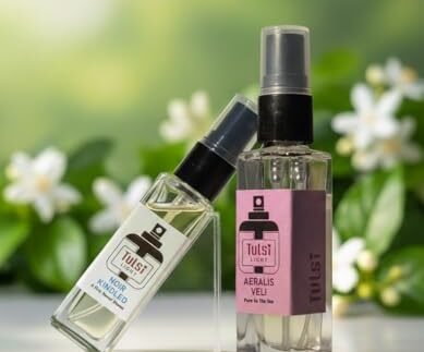 Tulsi Light Perfume Combo Set | Noir Kindled & Aeralis Veli (Chandan) | 8ml Each | Long Lasting Pocket Perfume | Unisex Fragrance | Made in India