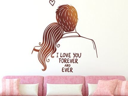 Wallstick i Love u Forever and Ever wallstickers (Vinyl 95 cm x 75 cm)