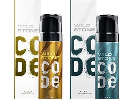 Wild Stone CODE Gold and Steel Body Perfume for Men, Pack of 2 (150ml each)|No Gas Deodorant|Long Lasting Body Spray