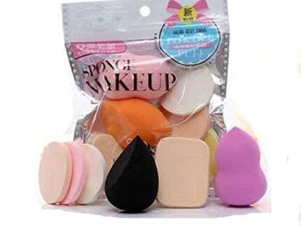 Women’s Round Powder Puff- 6 pieces | Soft Eye Face Foundation Blender | Facial Smooth Powder Puff | Cosmetics Blush Applicators | Sponges | Use for Dry and Wet