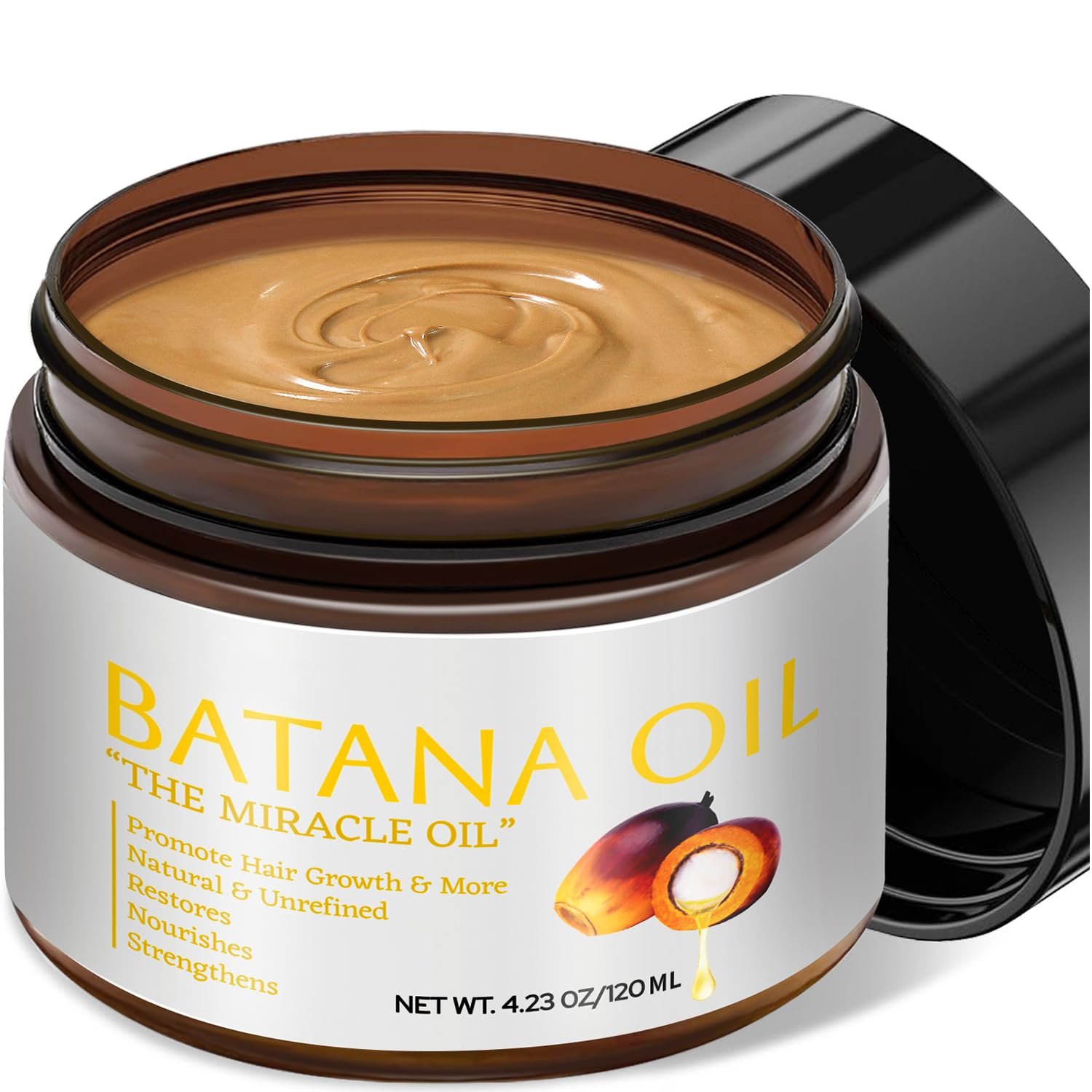 100% Natural Raw Batana Oil for Hair Growth, 4.23 Fl Oz 100% Natural Raw Batana Oil for Hair Growth, 4.23 Fl Oz