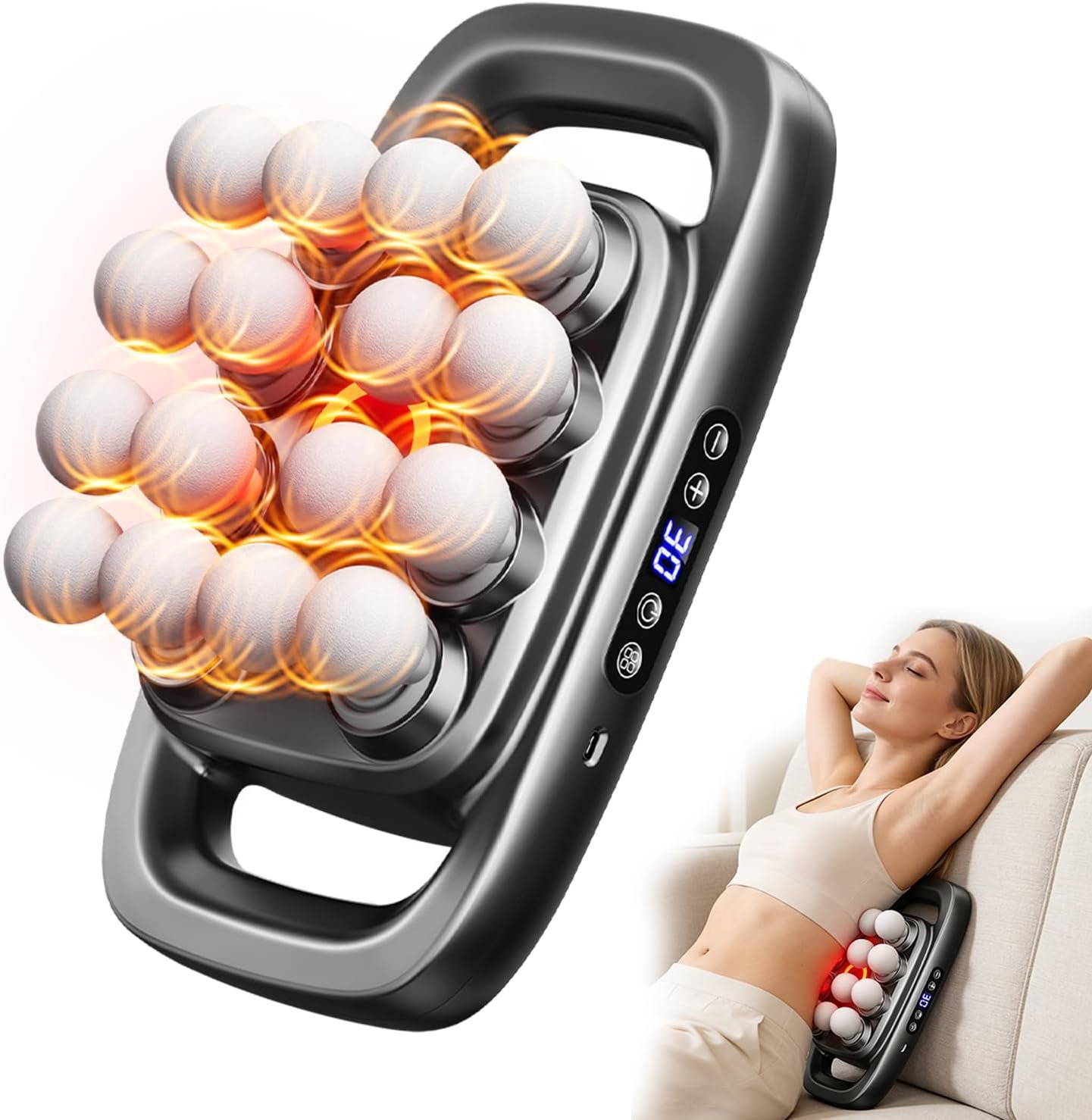 16 Head Back Massager, Deep Tissue Massager for Back and 16 Head Back Massager, Deep Tissue Massager for Back and Shoulders