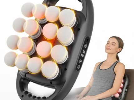 16 Head Massage Gun, Deep Tissue Percussion Massager for Athlete with 9 Modes & 9 Speeds, Portable & Quiet Handheld Electric Muscle Massager for Back, Neck and Shoulder