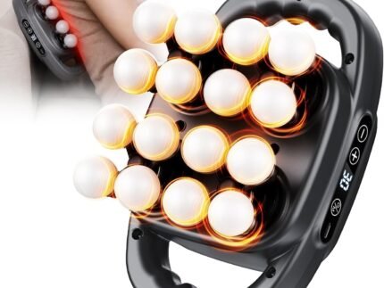 16-Head Massage Gun, Deep Tissue Percussion Massager with 3 Modes & 30 Intensities, 3200mAh Battery Back Massager for Pain Relief, Quiet Handheld Massager (Dark Gray)
