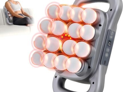 16-Head Massage Gun Set, Deep Tissue Percussion Massager with 9 Modes & 9 Intensity Levels, Quiet Muscle Massage Gun for Back, Shoulders, Legs, Foot, and Body Muscle Pain Relief