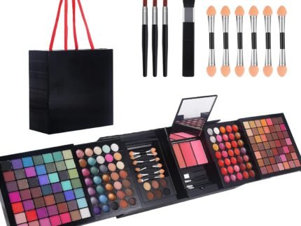 177 Colors Professional Makeup Kit for Women Girls Full Kit Gift Set with Mirror All in One Make up Palette Included Eyeshadow Powder Eye Shadow Gel Lip Gloss Concealer Eyebrow Powder Blush Brushes