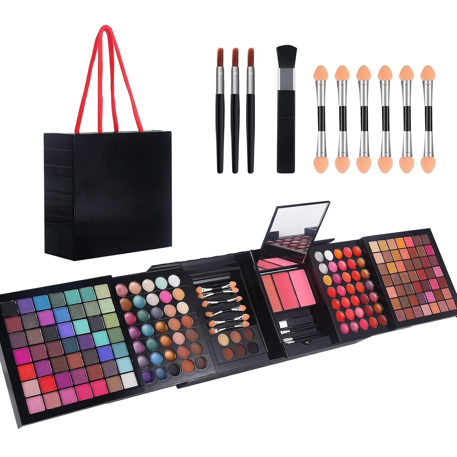 177 Colors Professional Makeup Kit for Women Girls Full Kit Gift Set with Mirror All in One Make up Palette Included Eyeshadow Powder Eye Shadow Gel Lip Gloss Concealer Eyebrow Powder Blush Brushes 177 Colors Professional Makeup Kit for Women Girls Full Kit Gift Set with Mirror All in One Make up Palette Included Eyeshadow Powder Eye Shadow Gel Lip Gloss Concealer Eyebrow Powder Blush Brushes