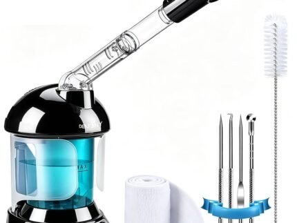 DENFANY Facial Steamer with Ozone Extendable 360° Arm – for Home or Salon