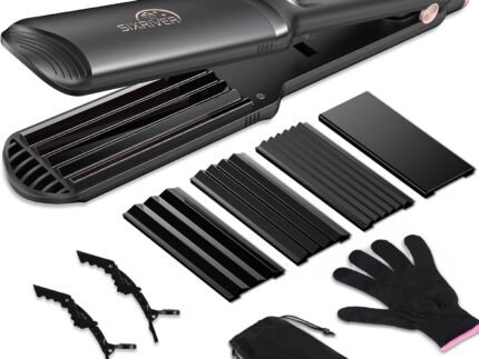 Hair Crimper for Women, 4-in-1 Ceramic Crimper Tool Flat Crimping Iron