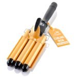 Alure Three Barrel Curling Iron Wand, 1 Inch Ceramic Tourmaline Hair Waver