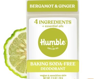 Humble Aluminum-Free Deodorant, Bergamot & Ginger – 1 Pack