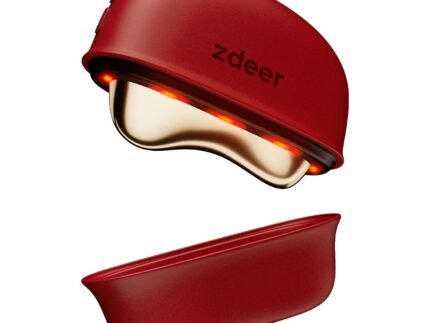 ZDEER GS5 Electric Heated Gua Sha Tool, Red Light Face Massager, Red