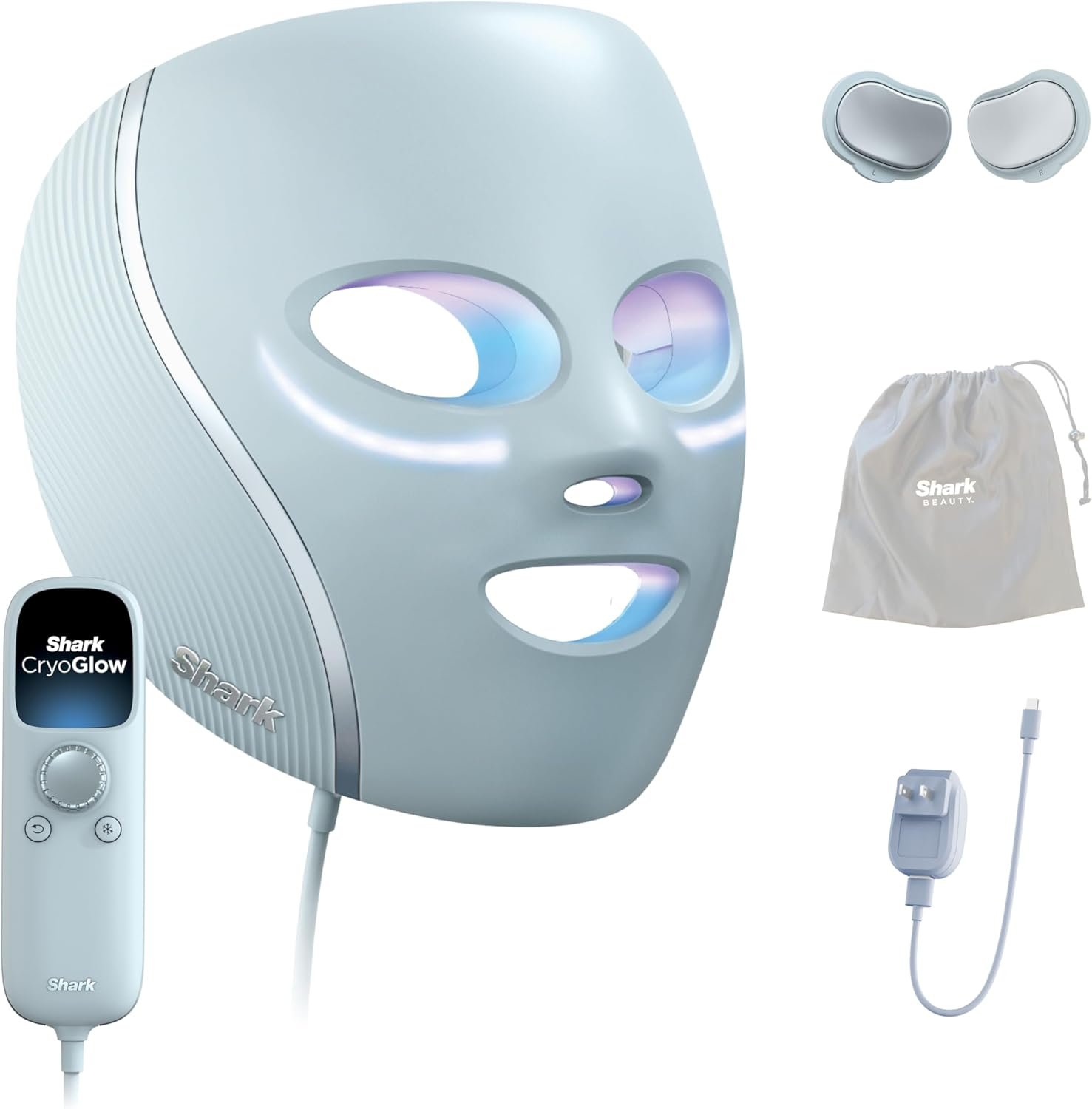 Shark CryoGlow LED Face Mask, Red Light Therapy, Under-Eye Cooling, FW312 Shark CryoGlow LED Face Mask, Red Light Therapy, Under-Eye Cooling, FW312