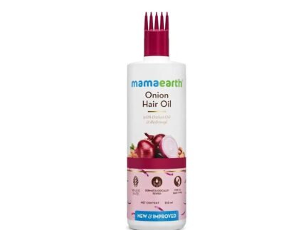 Mamaearth Onion Hair Oil | Natural & Organic Anti Hair Loss & Hair Fall Control Oil with Redensyl | for Color Treated & All Hair Types | 8.45 Fl Oz (250ml)