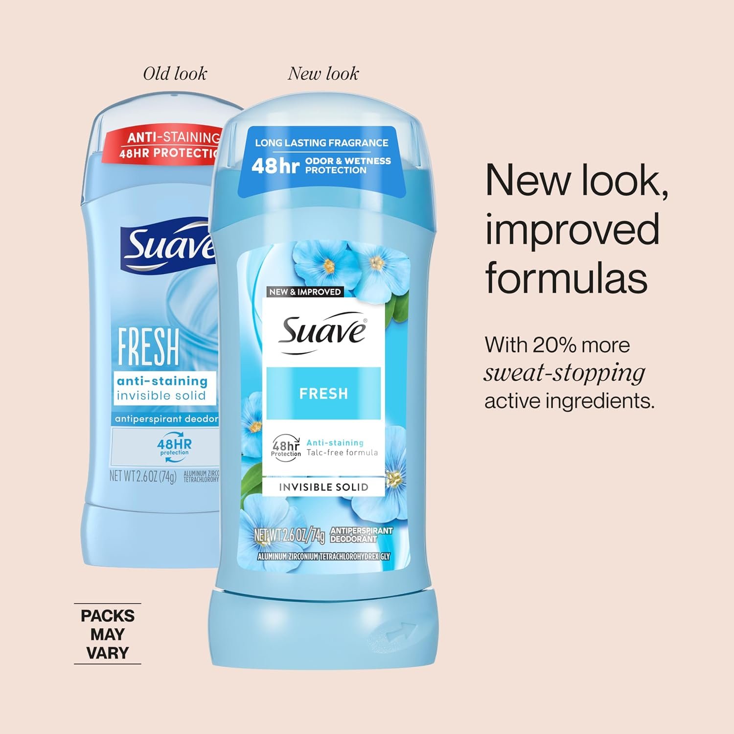 1789698631 Suave Antiperspirant Deodorant For Women Invisible Underarm Deodorant 48hr Odor Wetness Protection Fresh Sensitive Skin Deodorant Solid Stick 2.6 oz 12 Bulk Pack
